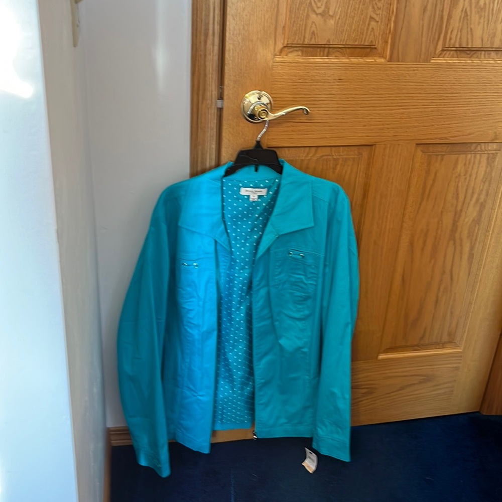 Teal spring jacket/blazer size 2x
